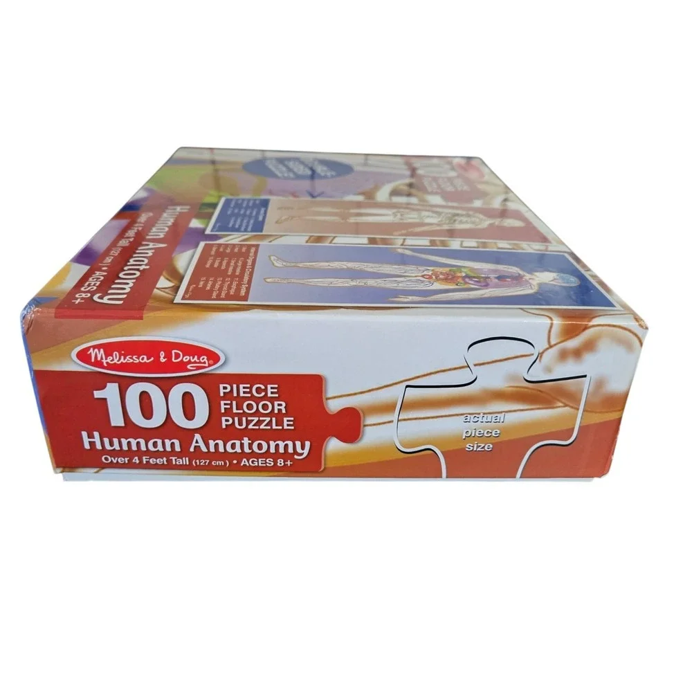 Melissa & Doug Floor Puzzle Human Anatomy Skeleton Organs Circulatory System 100